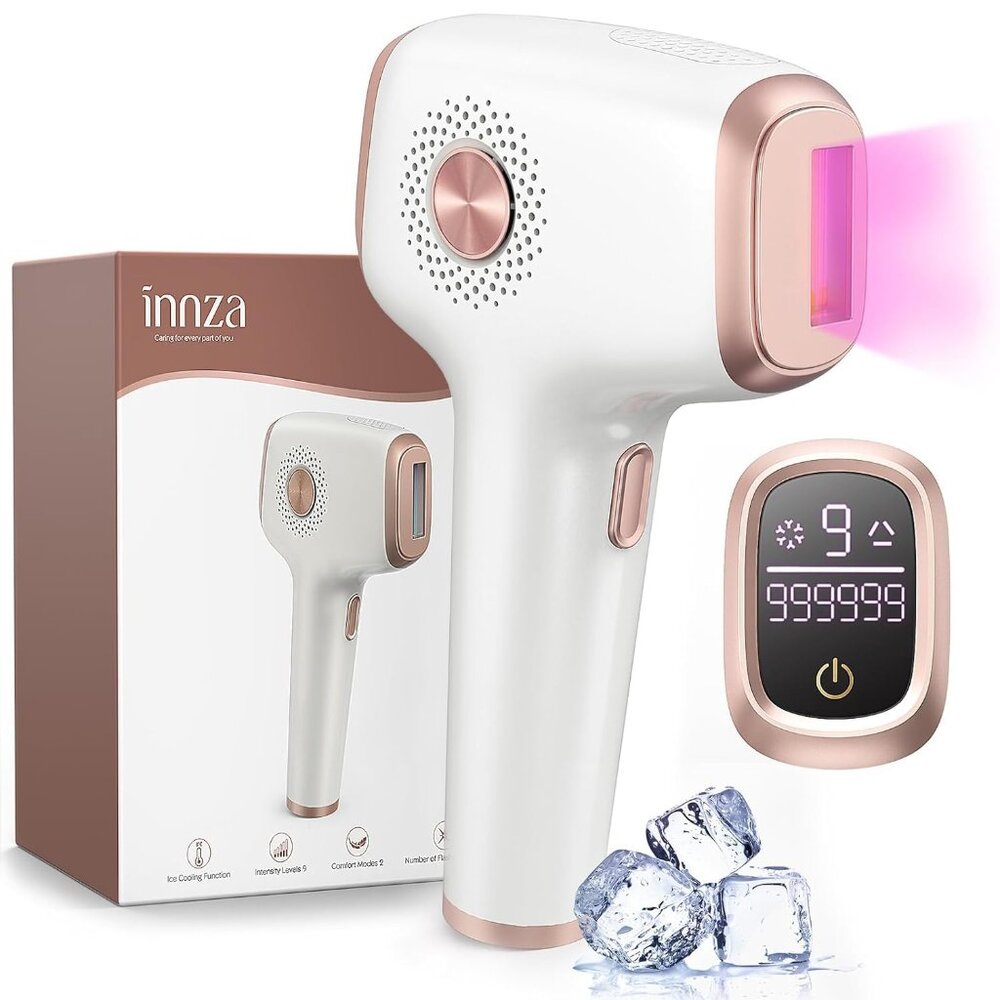 Innza White and Rose Gold IPL Hair Removal Device for Women